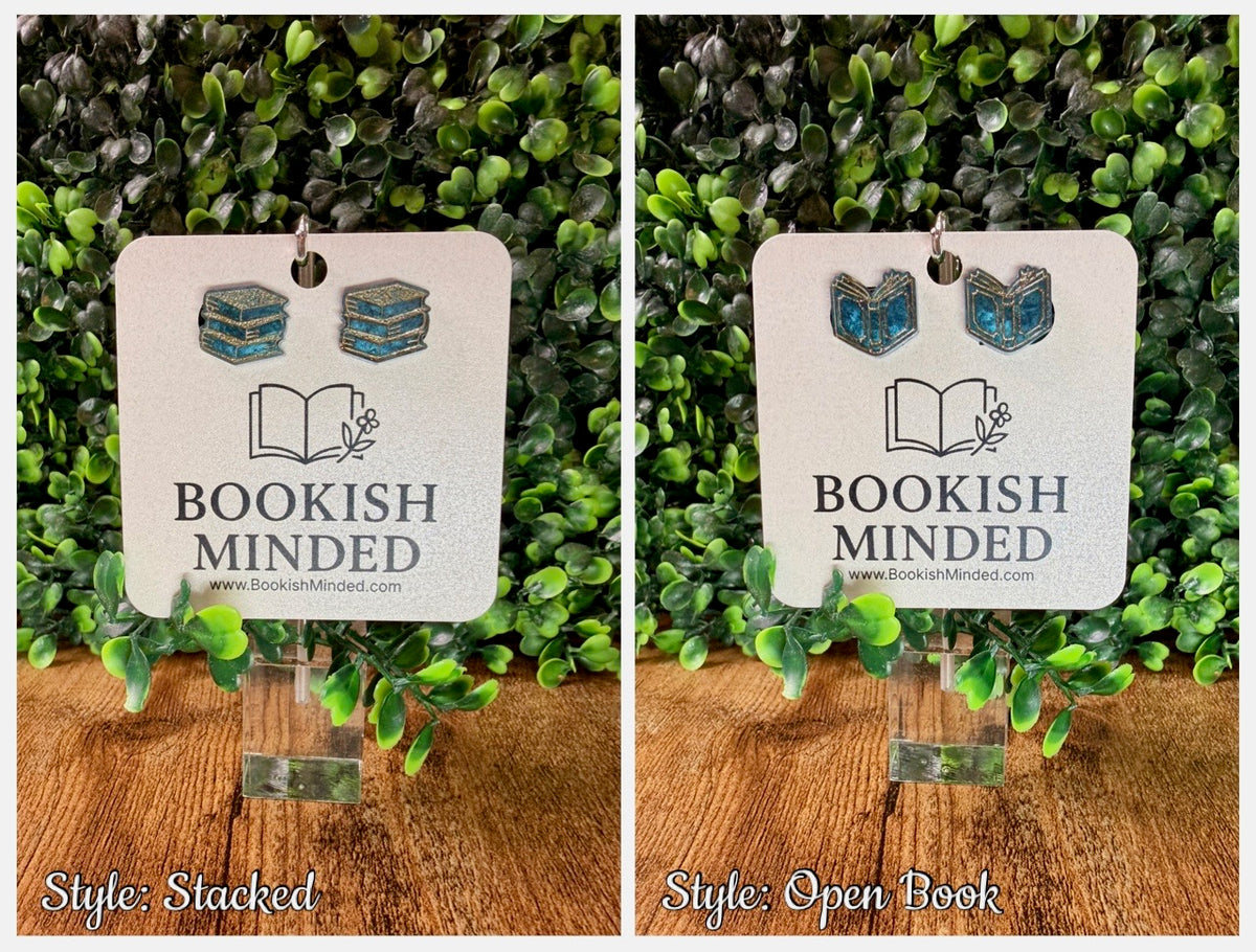 Handmade Bookish Stud Earrings