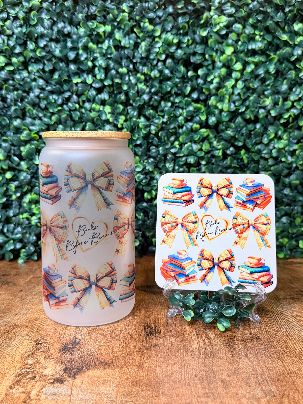 Bookish Glass Tumbler