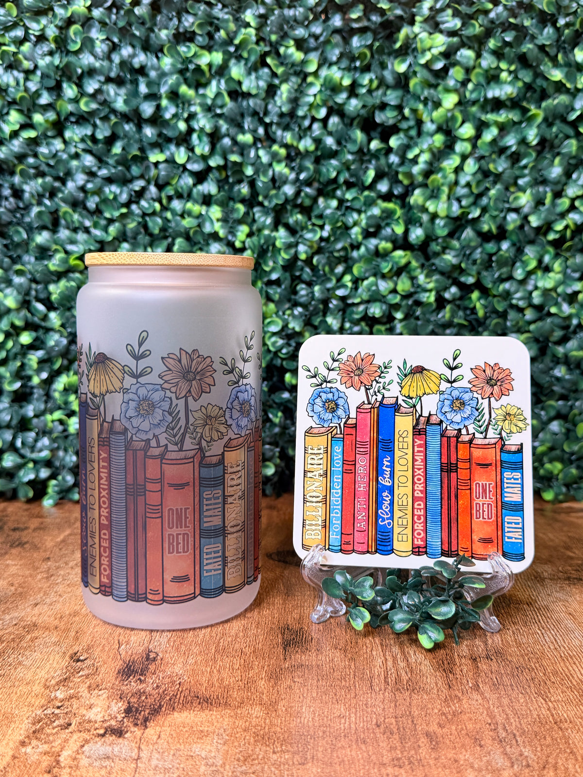 Bookish Glass Tumbler