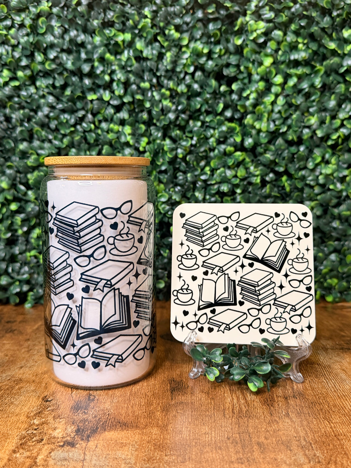 Bookish Glass Tumbler