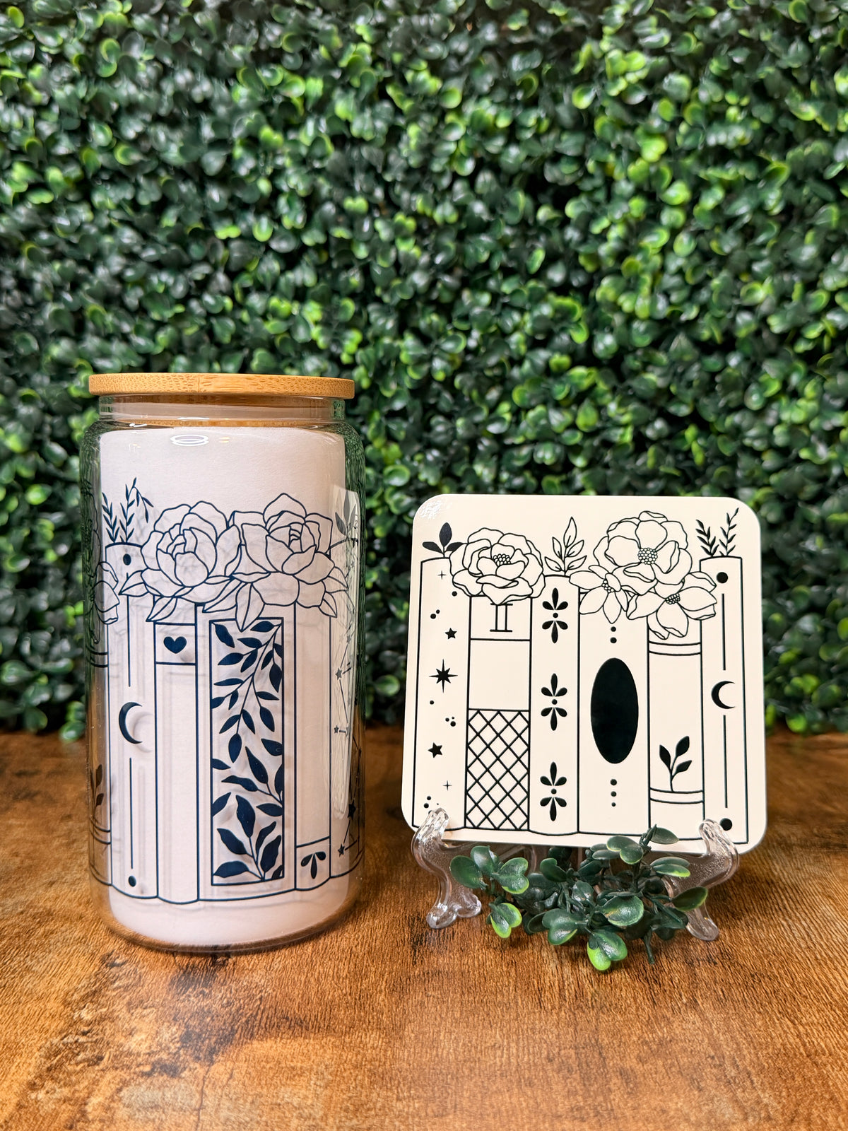 Bookish Glass Tumbler