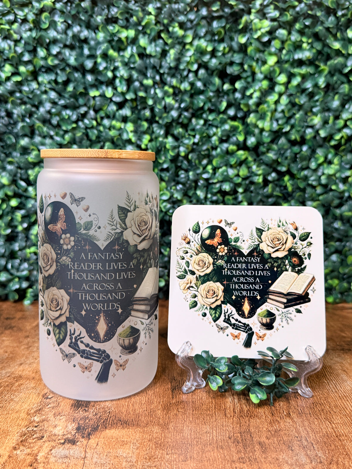 Bookish Glass Tumbler