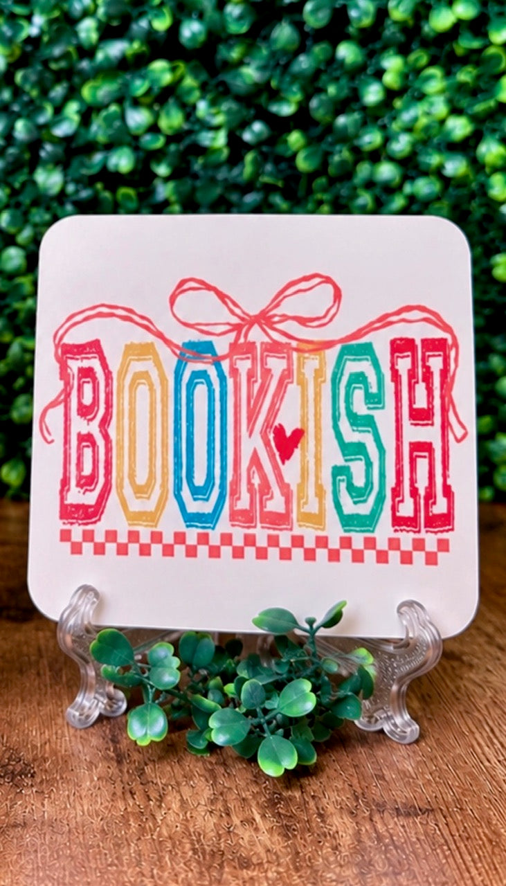 Bookish Wood Coaster