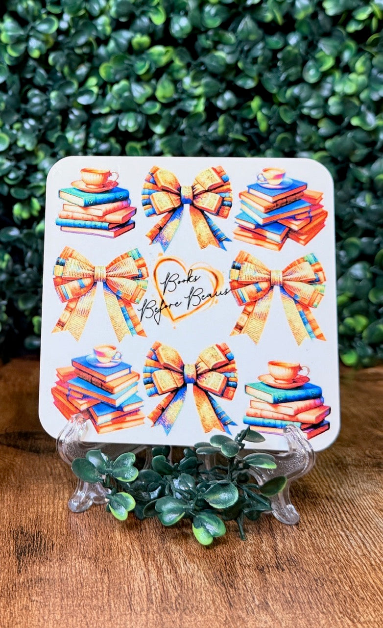 Bookish Wood Coaster