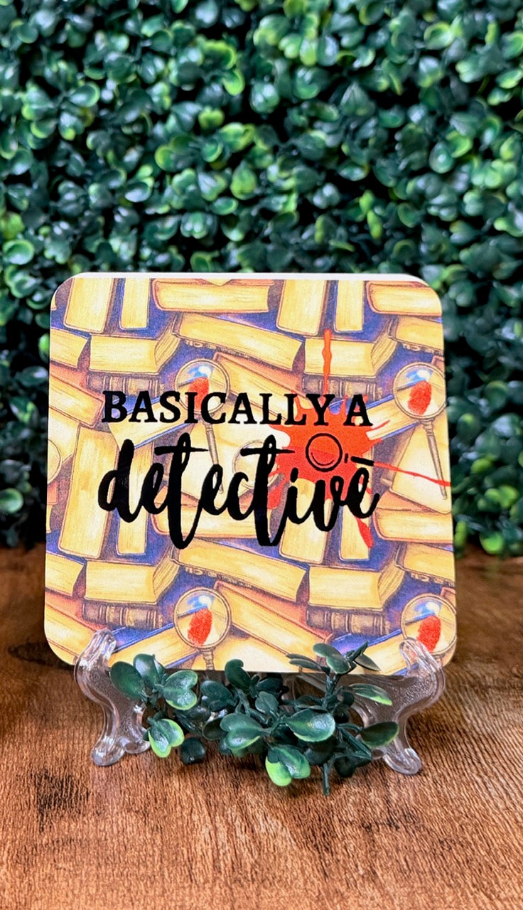 Bookish Wood Coaster
