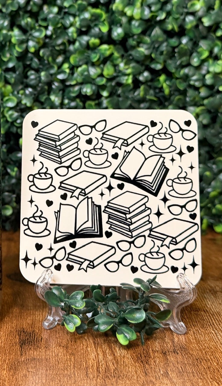 Bookish Wood Coaster