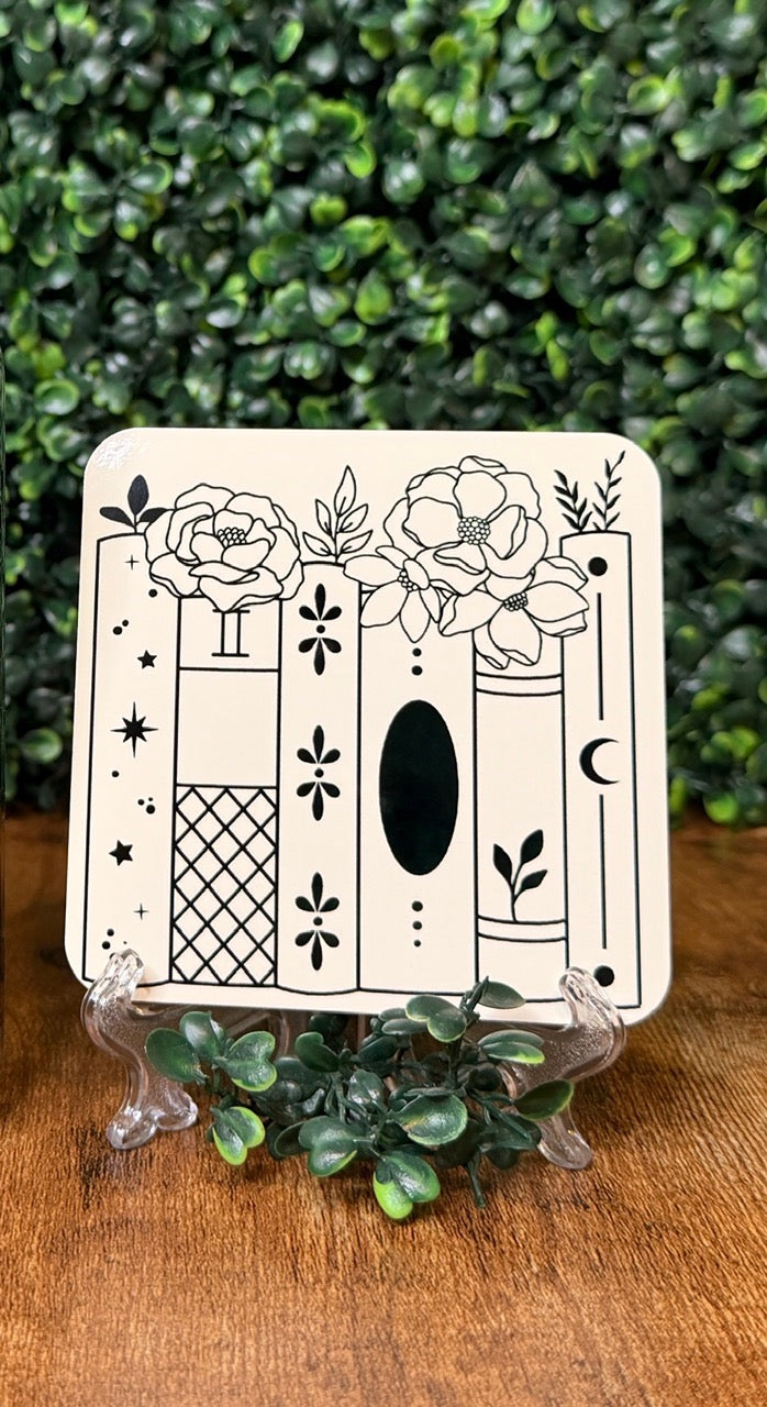 Bookish Wood Coaster