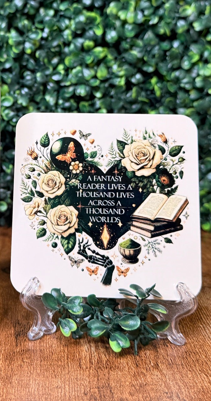 Bookish Wood Coaster