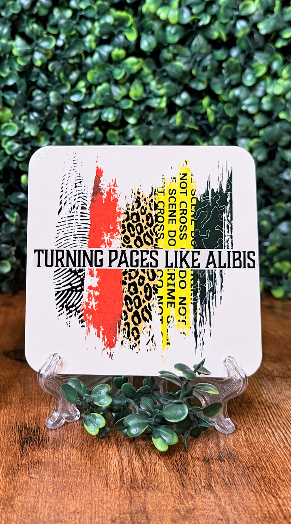 Bookish Wood Coaster